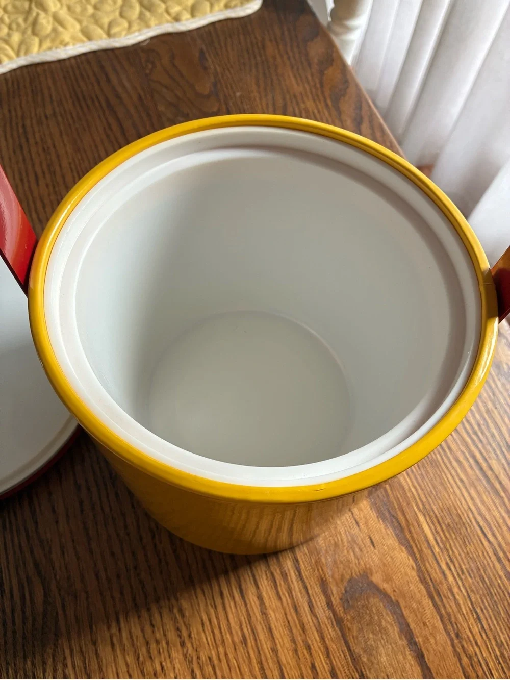 Georges Briard Red & Yellow Ice Bucket